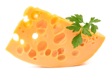 cheese on white background