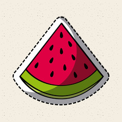 watermelon fruit icon over white background. colorful design. vector illustration