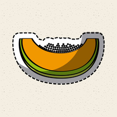 paw paw fruit icon over white background. vector illustration