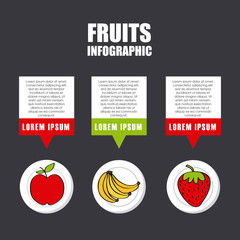 infographic presentation of fruits. colorful design. vector illustration