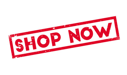 Fototapeta premium Shop Now rubber stamp. Grunge design with dust scratches. Effects can be easily removed for a clean, crisp look. Color is easily changed.