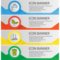 Environment protection banner templates set