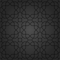 Seamless dark ornament in arabian style. Pattern for wallpapers and backgrounds