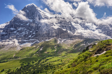 Fototapeta na wymiar Swiss Alps - Oberland - Monch, Eiger and Jungfrau area 