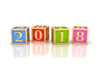 New Year 2018 - 3D Rendered Image