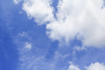 blue sky with big cloud and raincloud, art of nature beautiful and copy space for add text
