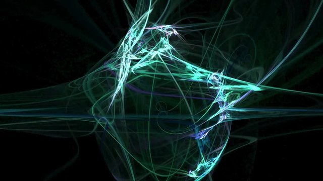 Eye zoom in iris with abstract neural network animation. Futuristic neural dust biotechnology and cyborg concept.