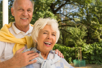 Happy elderly couple