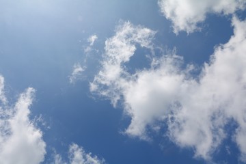 blue sky with cloud bright beautiful art of nature and copy space for add text