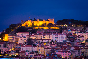 Obraz premium Cityscape Lisbon at Night 