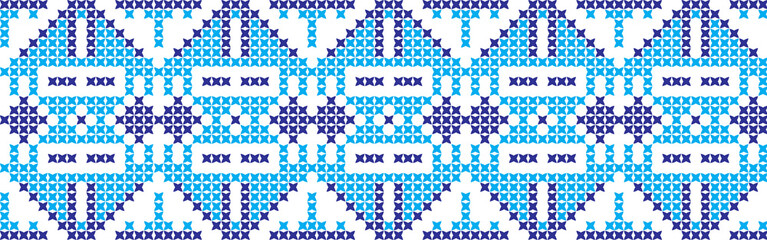 Вышитый узор вышивки крестом украинский национальный