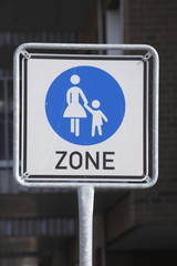 Verhrkehrsschild Fu&szlig;g&auml;ngerzone