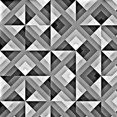 Monochromatic triangular geometric pattern.