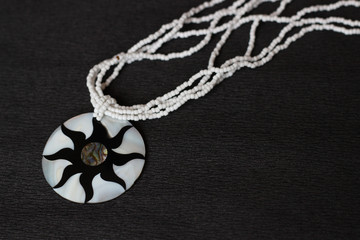 Necklace with mother of pearl from Thailand