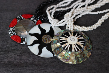 Necklace with mother of pearl from Thailand