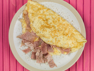 Healthy Breakfast Ham Omelette Food