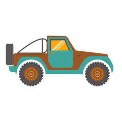 Vector illustration of Adventure traveler truck.