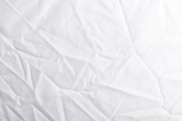 Texture of crumpled white fabric