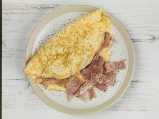 Healthy Breakfast Ham Omelette Food