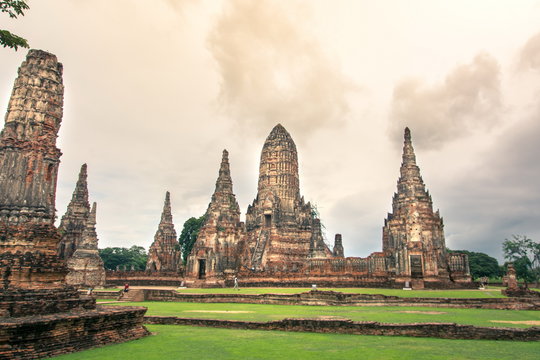 Ayutthaya city ancient ruins in Thailand