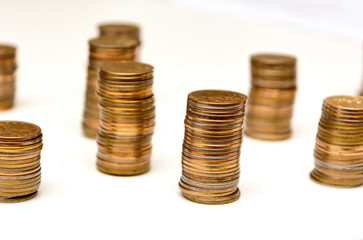 pile of coins and counting