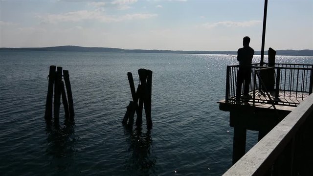 Fisherman at Bracciano Lake - Trevignano (Italy)