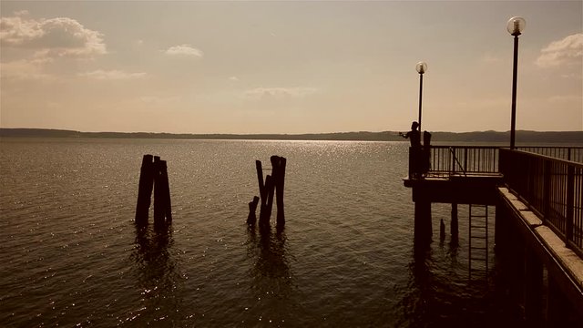 Fisherman at Bracciano Lake - Trevignano (Italy)