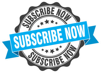 subscribe now stamp. sign. seal