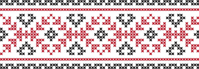 Вышитый узор вышивки крестом украинский национальный