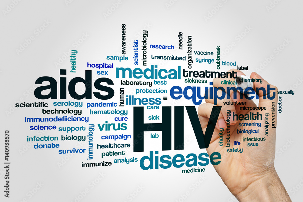 Canvas Prints HIV word cloud concept