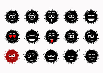 A set of blots. Emotions