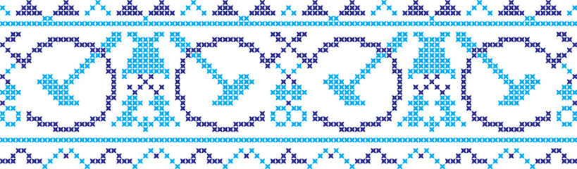 Вышитый узор вышивки крестом украинский национальный