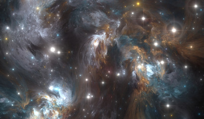 Reflection nebula the site of star formation, nebula radiates by reflected star light