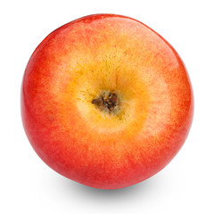 Fresh red apple isolated on white. With clipping path