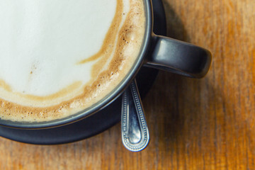 hot coffee on the table