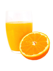Glass of fresh orange juice