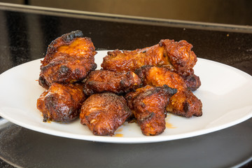 BBQ chicken wings.