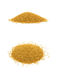 heap of amaranth seeds isolated on white