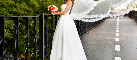 Bride and wedding bouquet