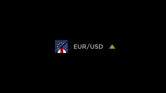 The change of the euro to major world currencies
