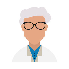 medical doctor icon over white background. colorful design. vector illustration