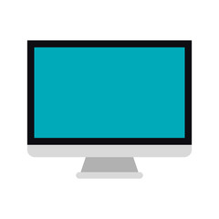 Fototapeta premium monitor computer icon over white background. colorful design. vector illustration