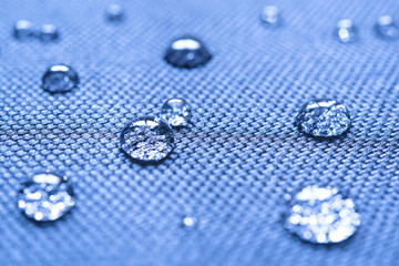 Waterproof coating background with water drops
