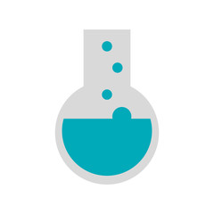 chemical flask icon over white background. colorful design. vector illustration
