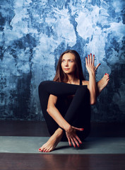 woman doing yoga