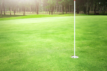 Fototapeta premium Hole on green in golf course