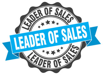 leader of sales stamp. sign. seal