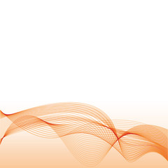 Orange Wavy abstract background. Vector design.