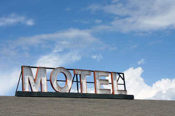 Retro Motel Sign off Route 66