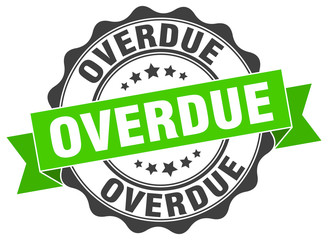 Obraz premium overdue stamp. sign. seal